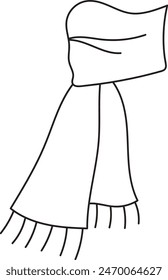 Ilustración vectorial de contorno de bufanda