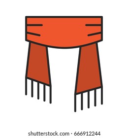 Scarf color icon. Isolated vector illustration