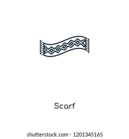 Scarf concept line icon. Linear Scarf concept outline symbol design. This simple element illustration can be used for web and mobile UI/UX.