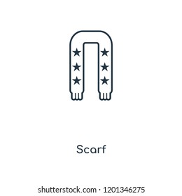 Scarf concept line icon. Linear Scarf concept outline symbol design. This simple element illustration can be used for web and mobile UI/UX.