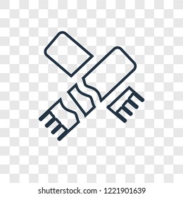Scarf concept vector linear icon isolated on transparent background, Scarf concept transparency concept in outline style