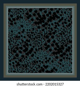 scarf design with abstract flower pattern image