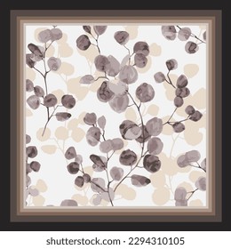 scarf design with abstract flower pattern image