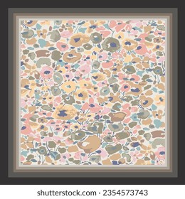 diseño de la bufanda con imagen de patrón de flores abstractas