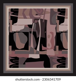 diseño de la bufanda con imagen de patrón geométrico abstracto