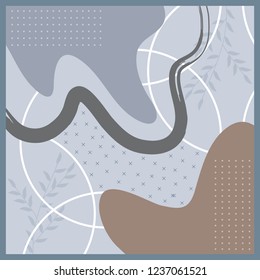 scarf design with abstract pattern