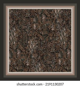 scarf design with abstract pattern image