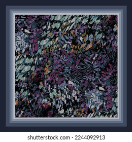 scarf design with abstract pattern image