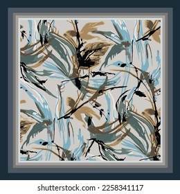 scarf design with abstract pattern image