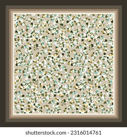 scarf design with abstract pattern image