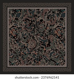 scarf design with abstract pattern image