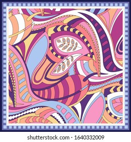 scarf design abstract vector illustrations