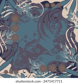 scarf design with beautiful abstract