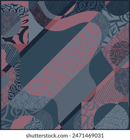 diseño de la bufanda con hermoso abstracto