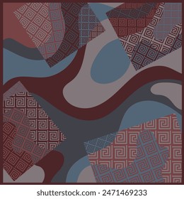 diseño de la bufanda con hermoso abstracto