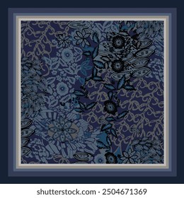 scarf design with beautiful abstract pattern image