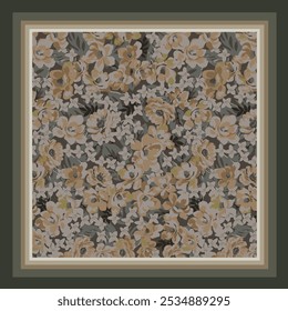 scarf design with beautiful floral pattern image