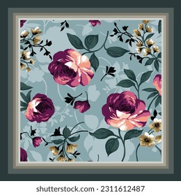 scarf design with beautiful flower pattern image