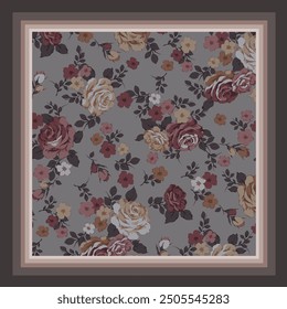 Schal-Design mit schönen Blumen Muster Bild