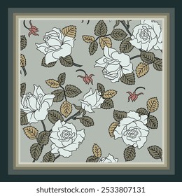 Diseño de la bufanda con la Imagen hermosa del patrón de las flores