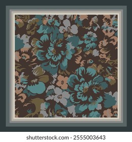 scarf design with beautiful flowers pattern image