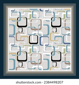 scarf design with beautiful   geometric pattern image