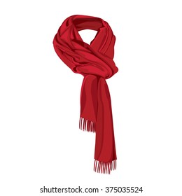 scarf design beautiful, illustration scarf color red.