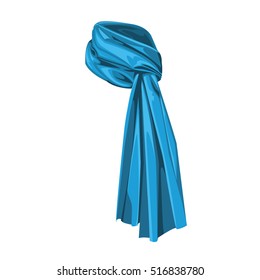 scarf design beautiful, illustration scarf color blue .