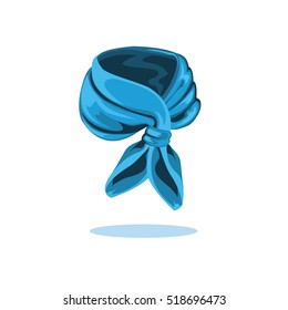 scarf design beautiful, illustration scarf color blue .