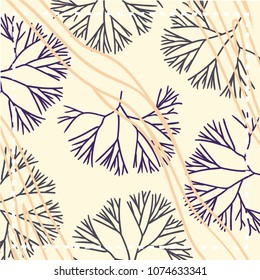 Scarf design with branch pattern vector