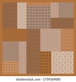 Schal-Design mit ethnisch kombiniertem Muster