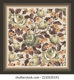 scarf design with cute flower pattern image