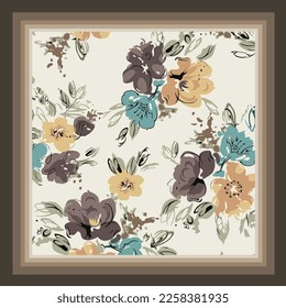 Schal-Design mit süßem Blumenmuster-Bild