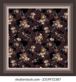 scarf design with cute flower pattern image