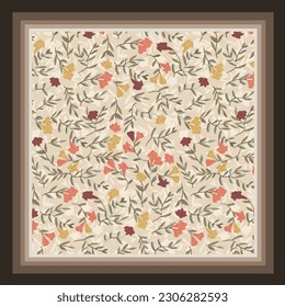 scarf design with cute small flower pattern image