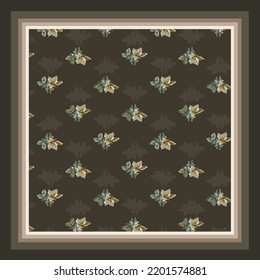 scarf design with decorative flower pattern image