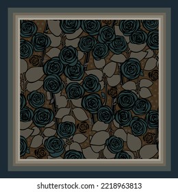 scarf design with decorative flower pattern image