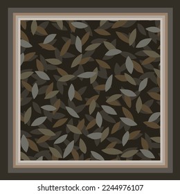 diseño de pañuelo con ilustración decorativa de hoja