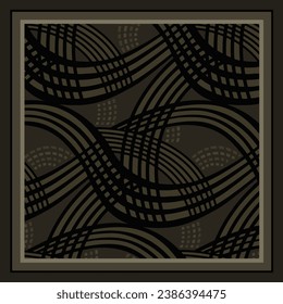 diseño de pañoleta con imagen decorativa de patrón tartán