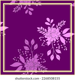 scarf design with floral pattern