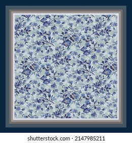 scarf design with floral pattern image