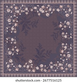 Schal Design Blume Element hijab