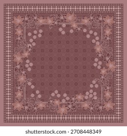 Hijab de elemento de flor de diseño de bufanda