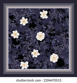 scarf design with flower pattern image