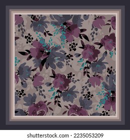 scarf design with flower pattern image