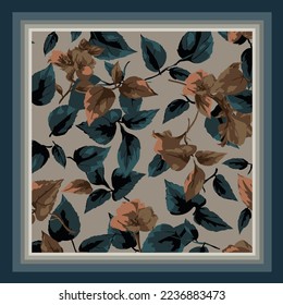 diseño de la bufanda con imagen de patrón de flor