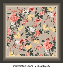 scarf design with flower pattern image