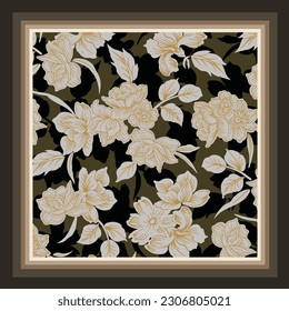 scarf design with flower pattern image