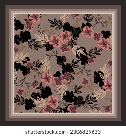 scarf design with flower pattern image