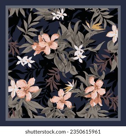 Schal-Design mit Blumenmuster-Bild